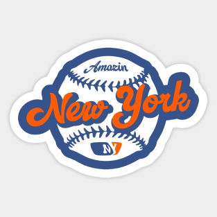 New York Baseball Sticker